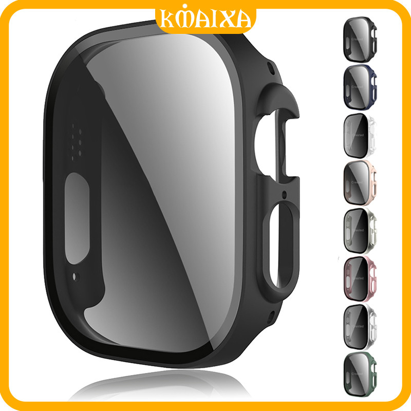 Anti Peeping Tempered Glass Pc Case for Apple Watch Ultra 3 2 49mm IWatch Series 9 8 7 6 5 4 SE 3 2 