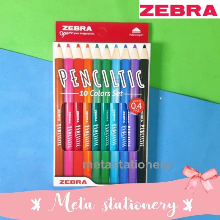 

Pulpen Zebra Pencilitic Set 10 Colors