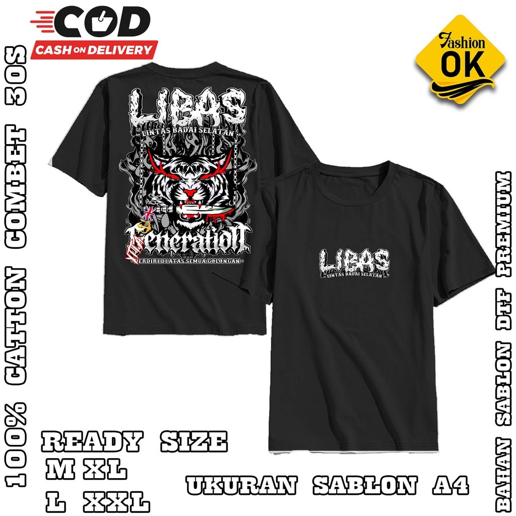 Kaos Pagar Nusa Distro T-shirt Pagar Nusa LIBAS Lintas Badai Selatan PREMIUM Original Cotton Combed 