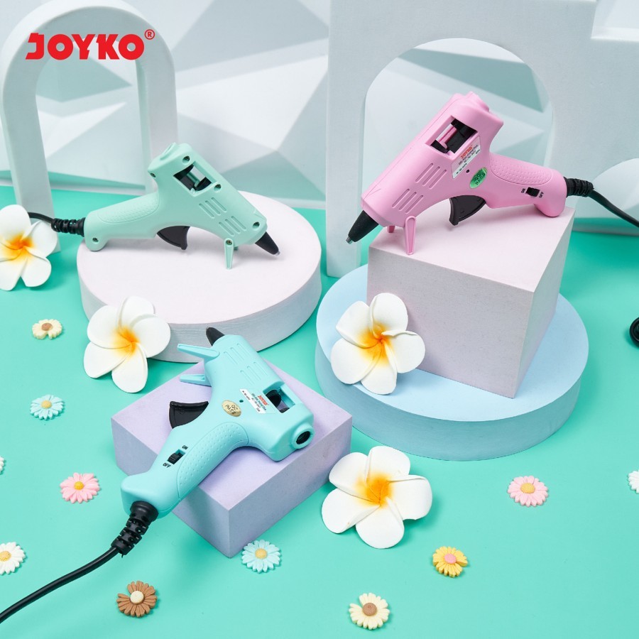 

JOYKO GLUE GUN GG854 COLOR PASTEL - LEM TEMBAK 20 Watt SERBA GUNA