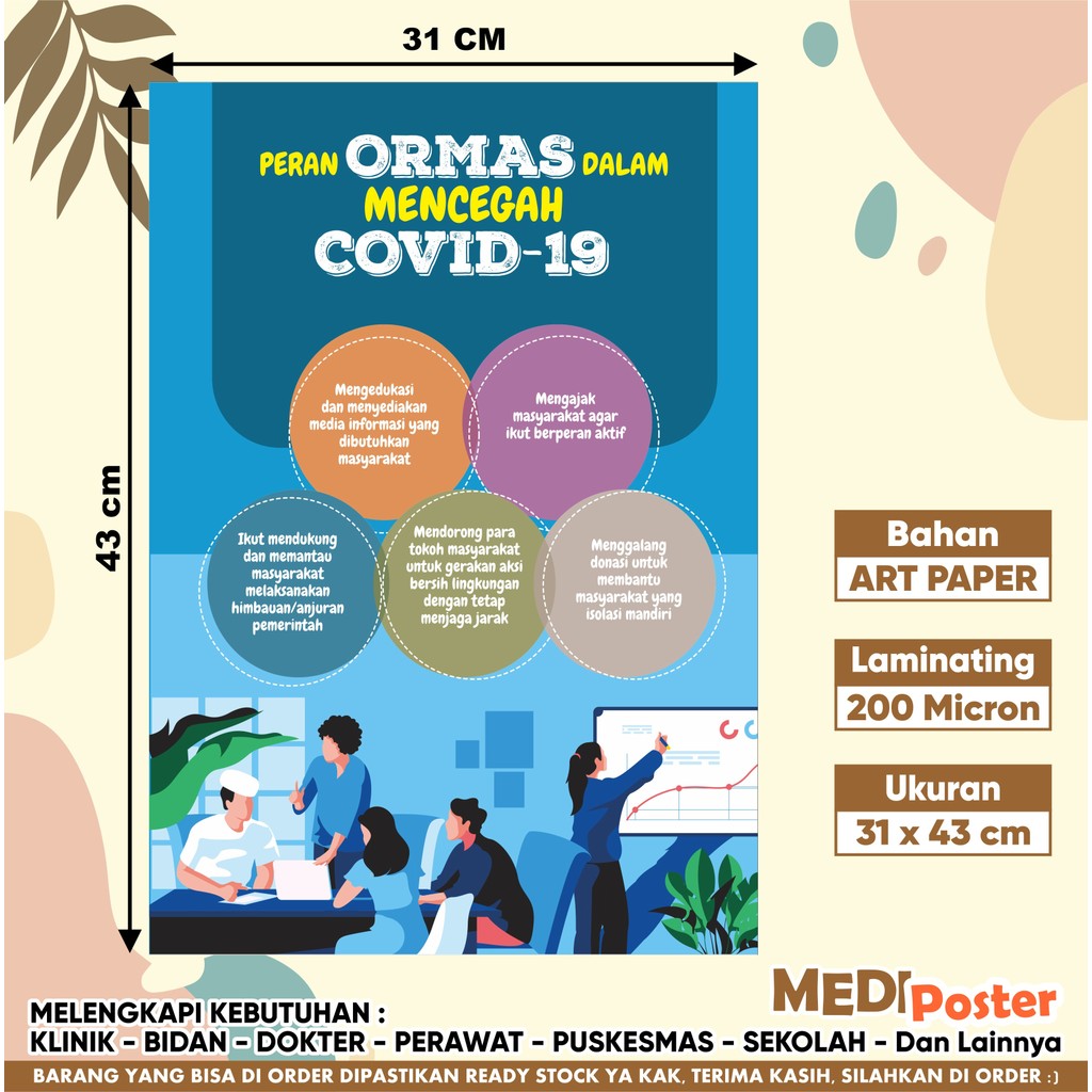 Poster Peran ORMAS dalam mencegah Covid-19