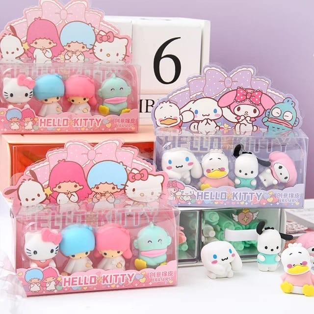 

STIPA Set Penghapus Karet Karakter 3D Box Fancy Eraser ATK Alat Tulis Hapus Pensil Perlengkapan Sekolah Kantor Koleksi Souvenir Anak