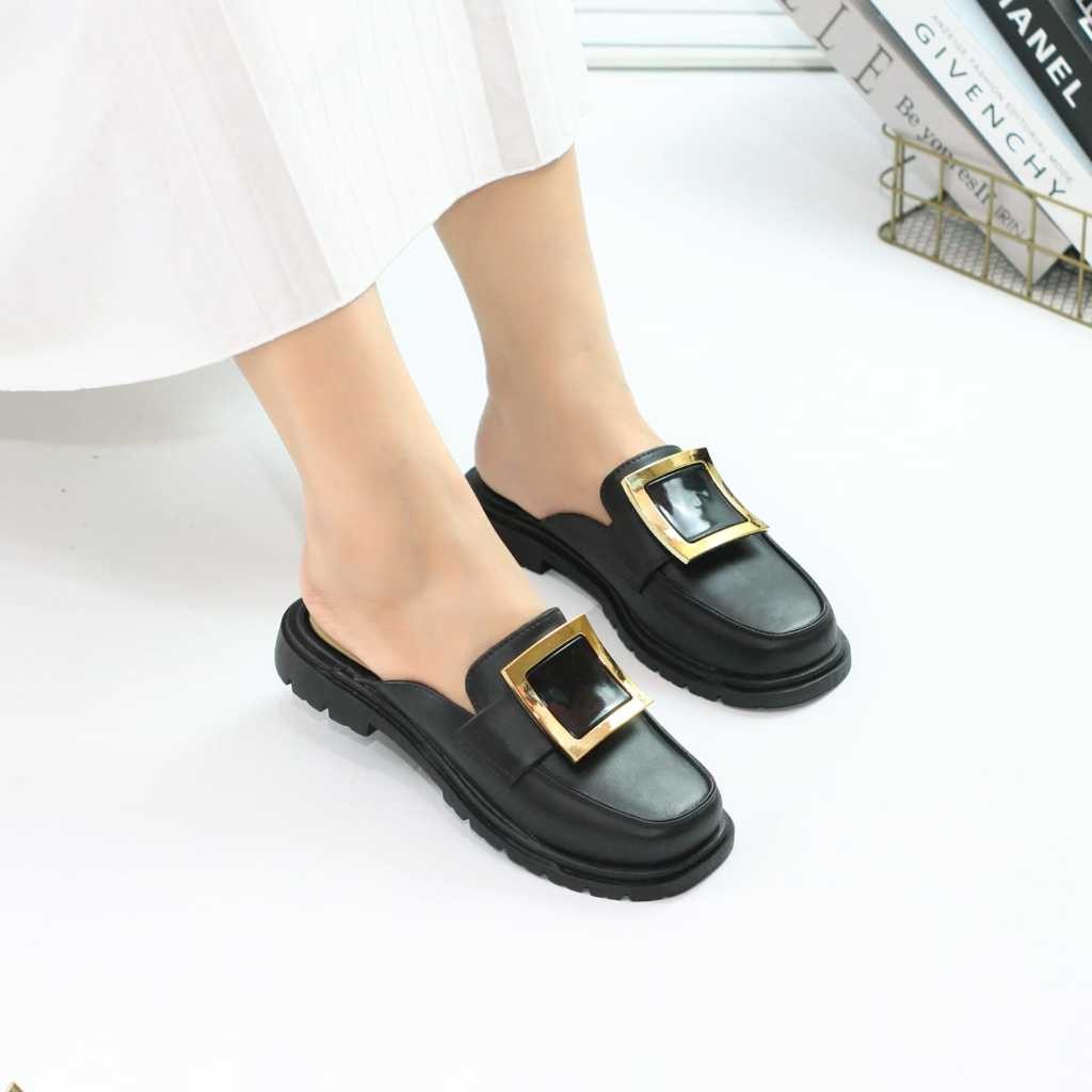 MILEY Sandal Wanita Jelly Mules Sandal Bustong Elegant WD04
