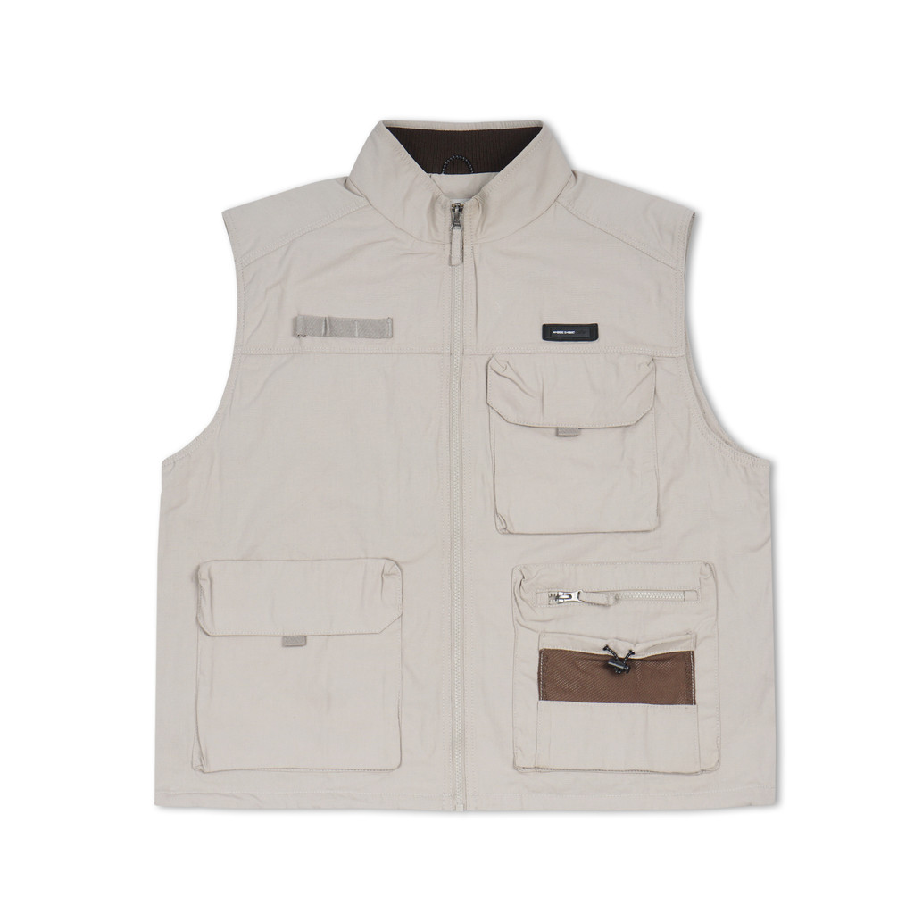 MGee Jaket Rompi Vest Pria M Gee Original WALTER C011 Beige