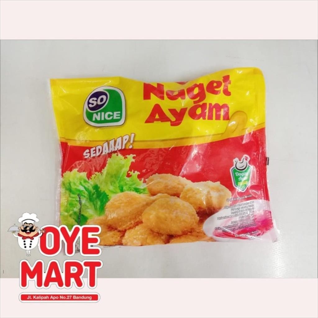 

SO NICE NAGET AYAM SEDAP 500GR / CHICKEN NUGGET FROZEN FOOD