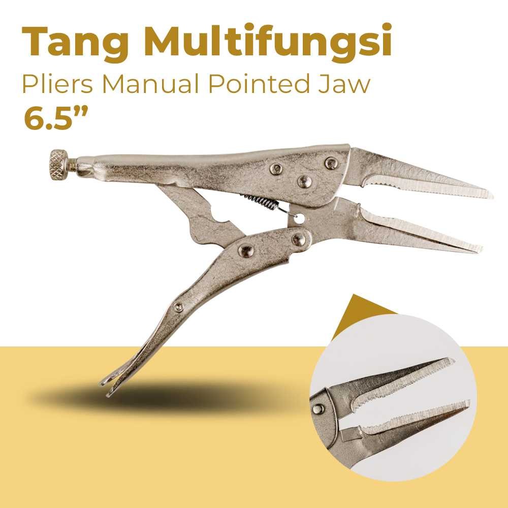 

RyingL Tang Multifungsi Pliers Manual Pointed Jaw 6.5 Inch - L95 Abadi Sejahtera