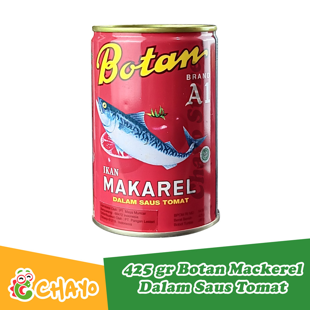 

Botan A1 Mackerel in Tomato Sauce 425 gr Ikan Sardin Kaleng Botan Saus Tomat Ikan Kalengan