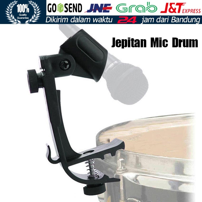 Holder Jepitan Mic Drum Krezt / Stand Jepit Mic untuk Drum, Kendang, Gendang, Rebana, dan Lainnya