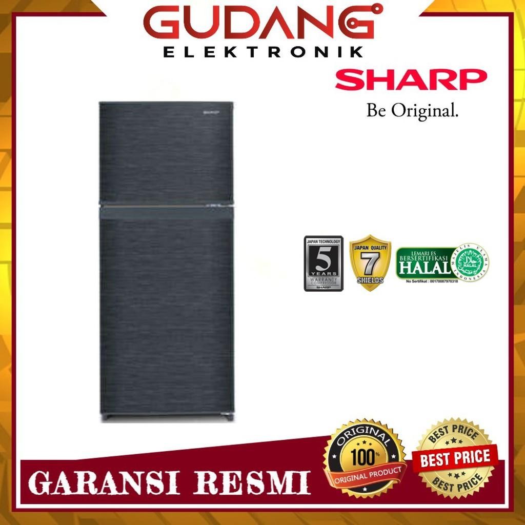 LEMARI ES 2 PINTU SHARP SJX 195 MD POLOS KULKAS SHARP SJX195MD