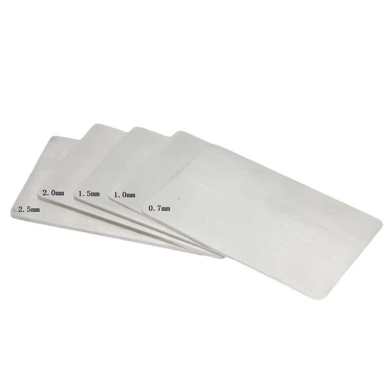 

Stainless Steel Business Cards Size 85*53mm Matte Finish Blank Metal Plates Assorted Thickness