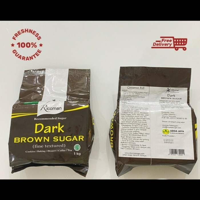 

vv Ricoman dark brown sugar 1kg