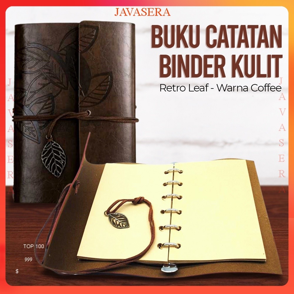 

BESTOYARD Buku Catatan Binder Kulit Retro Leaf -OMOT8MCF