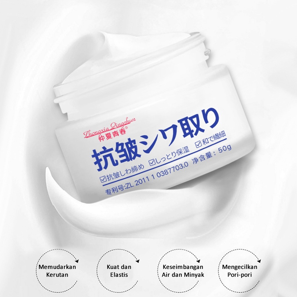 Krim Pelembab Wajah ZHONGXIA Cream Menghilangkan Kerutan Flek Hitam Membandel dan Anti Penuaan Dini 