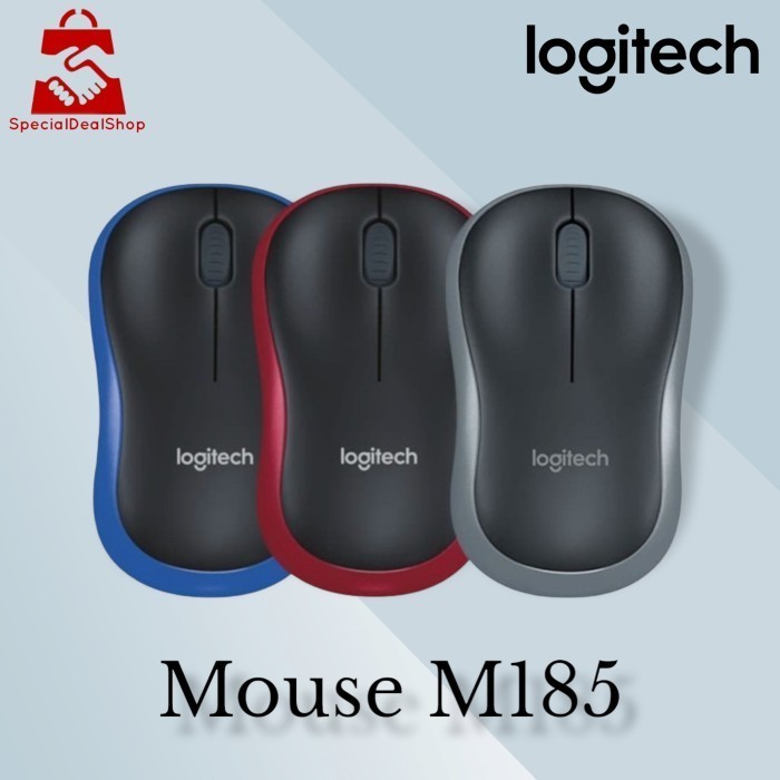 LOGITECH WIRELESS MOUSE M185 ORIGINAL 100% / M 185