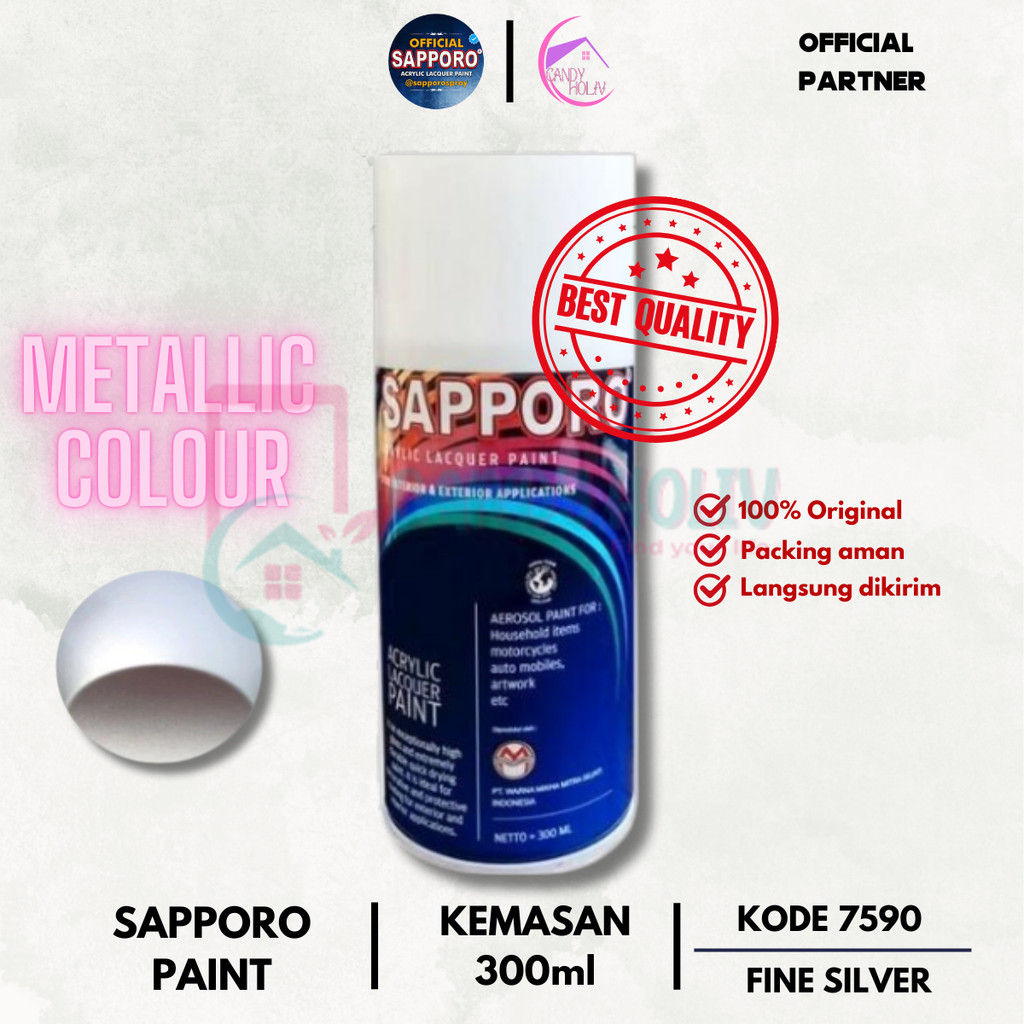 

7590 FINE SILVER SAPPORO STANDAR 300ml Cat Semprot Pylok Pilok Pylox