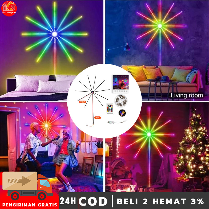 Lampu Led Model Kembang Api / Rockware Firework Led Magic Color Lamp/ Lampu Strip Kembang Api/lampu 