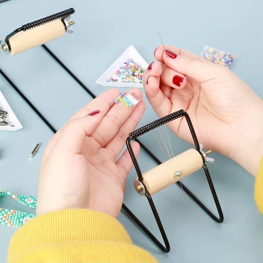 Alat Manik-Manik Tenun Kalung Stainless Untuk Membuat Gelang Perhiasan DIY Handmade Kerajinan Tangan