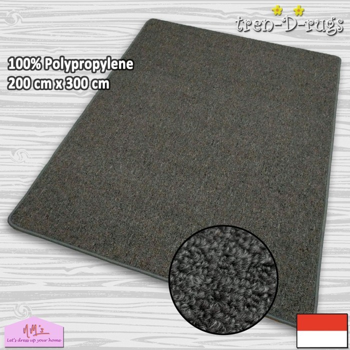 ✔F.SK✔ -  PASTI READY Karpet bulu permadani jumbo alas lantai ruang tamu polos minimalis NMs - Abu-a