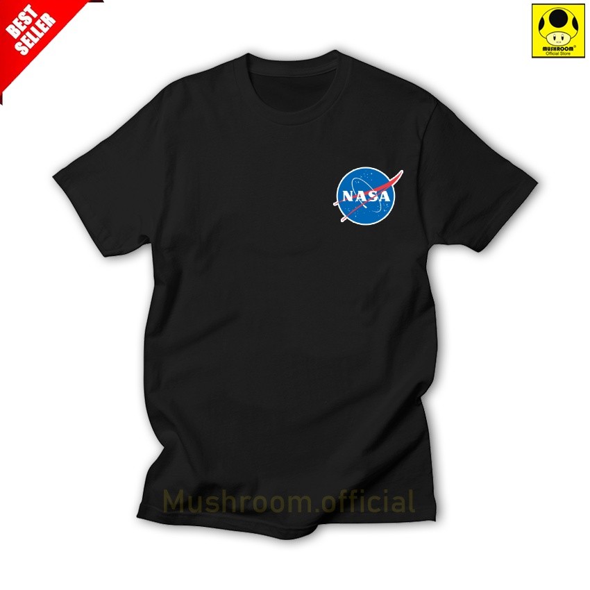 Kaos LOGO NASA BIRU / Kaos Distro Pria Keren 2023 / Baju Kaos Pria Terbaru 2023 / Koas Pria Dewasa