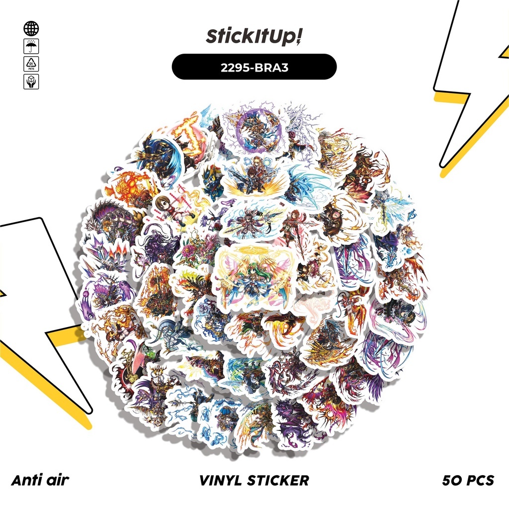 

COD✨ 50 Pcs Stiker GAME SERIES BRAVE FRONTIER CHAR MIX 03 Lucu Anti Air Untuk Dekorasi Notebook Sepeda Skateboard Handphone DIY