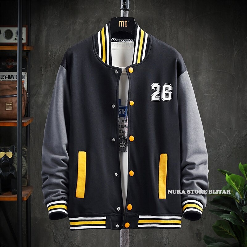 Jaket Jacket Varsity Baseball Anak Laki Laki Pria Wanita Cowok Cewe Kecil Tanggung Sekolah Sd Smp Sm