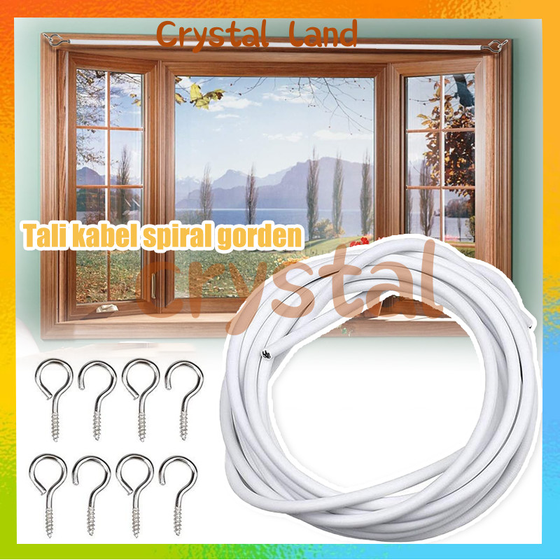 Tali Kawat Spiral Gorden Kolong Dapur / Kabel Kawat Spiral Gorden / Kolong Dapur / Gorden