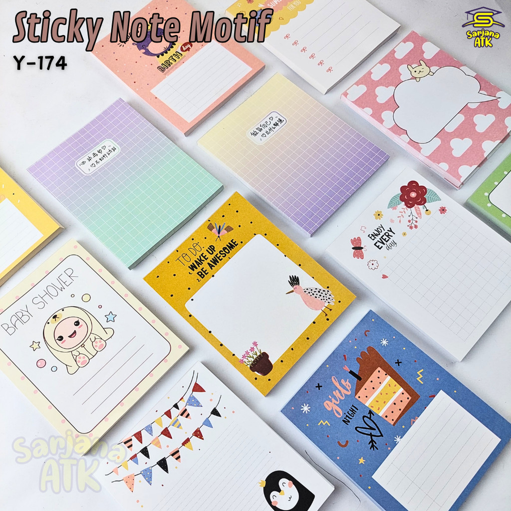 

Sticky Note Motif Lucu 50 Lembar/Cute Memo Ucapan/Sticky Note Kertas Y-174