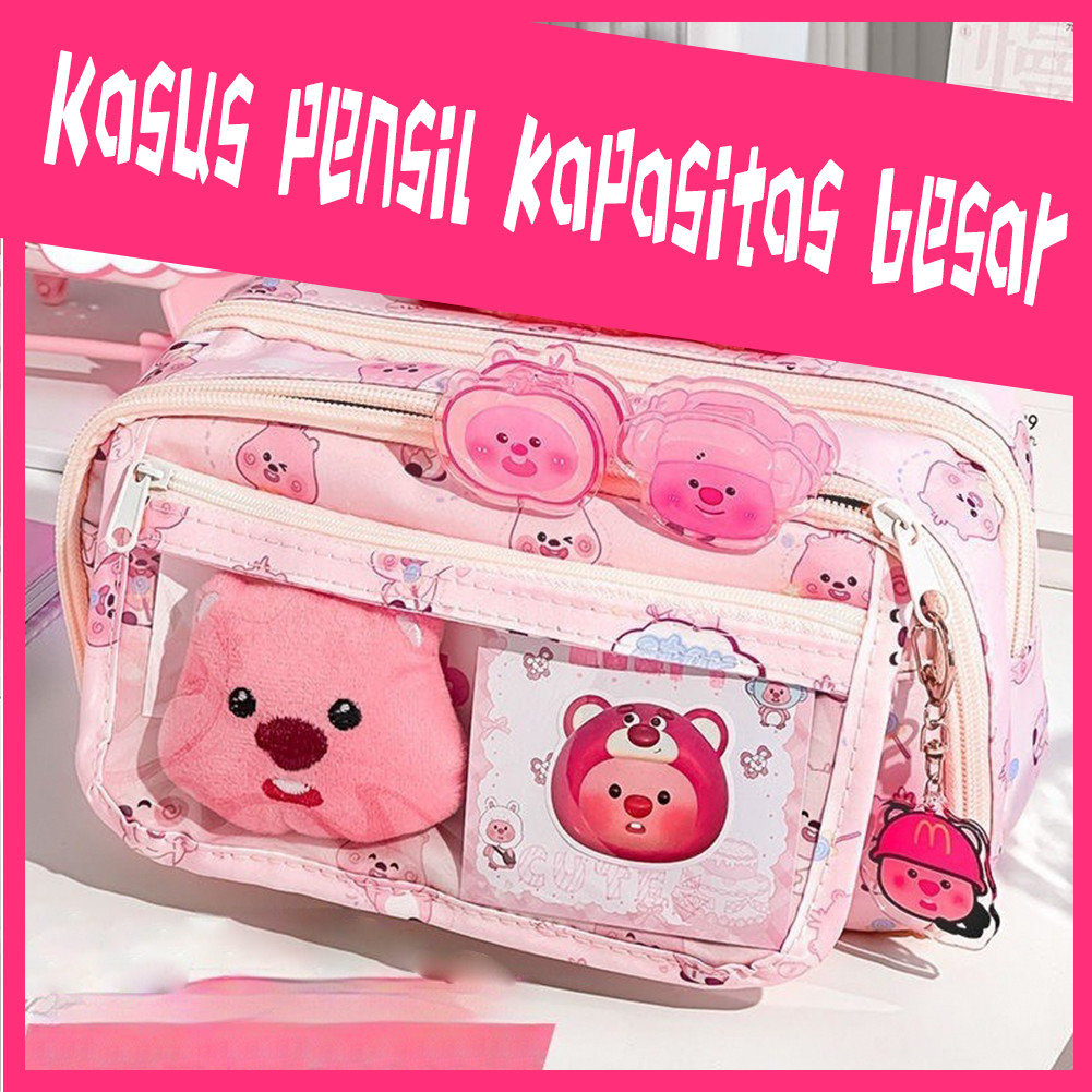 

Pasukan Sekolah Tas Pena Aesthetic Tempat Pencil Loopy Untuk Anak Tempat Alat Tulis Kotak Pensil Kapasitas Besar Tas Pensil