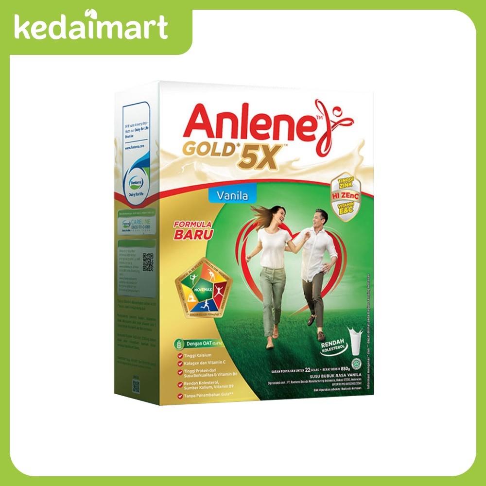 

Anlene Susu Bubuk Gold 5X Rasa Vanila 850 Gram