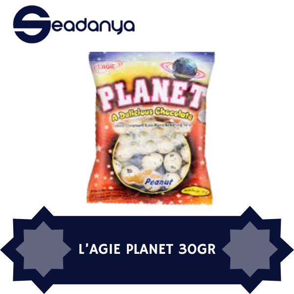 

L'AGIE PLANET 30GR - permen coklat kacang