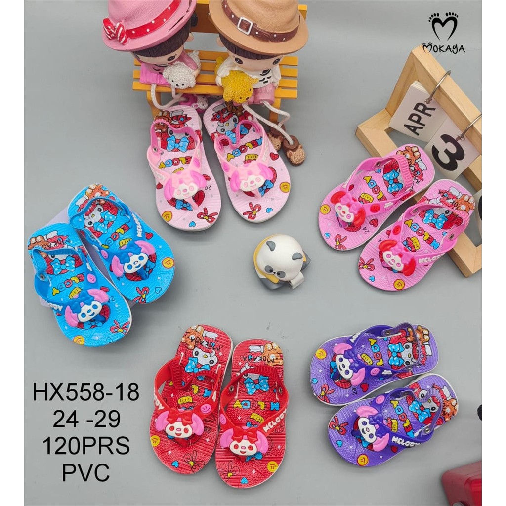 Sandal Jepit Jelly Let Anak Cewek Motif Mel*dy Bunyi Cit Cit Super Lucu Kiyowo Kekinian Import Mokay
