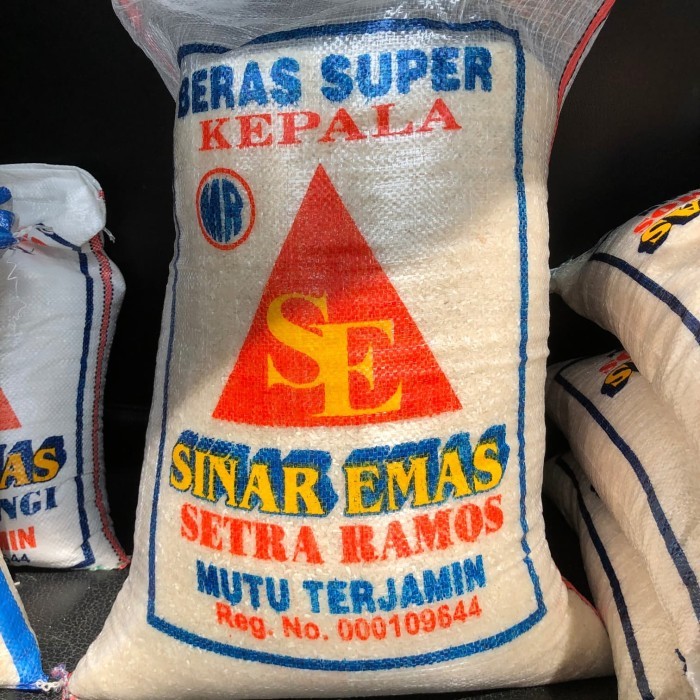 

Beras Ramos Super,Pulen Cap Sinar Emas kemasan 25 Kg - 5 Kg
