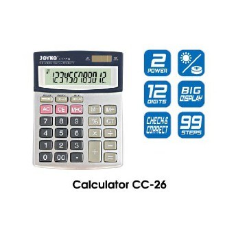 

Calculator Kalkulator Joyko Cc-26 12 Digits Check Correct