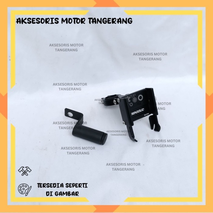 PAKET HOLDER GPS HP NMAX AEROX LEXI VARIO BEAT SCOOPY REVO SUPRA SPION PHONE HOLDER BG ALUMUNIUM STA