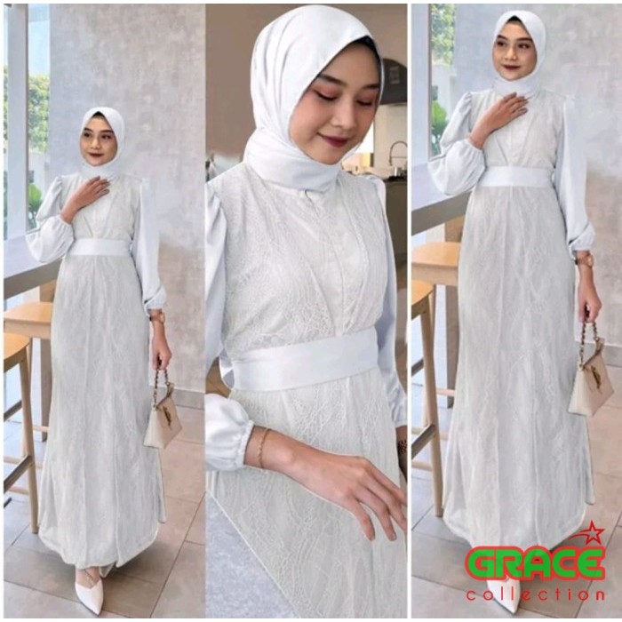 REAL Gamis BUSUI Inaya SIZE M - XXL 11WARNA / Gamis Kondangan Mewah / Maxi Long Dress Muslim / Pakai