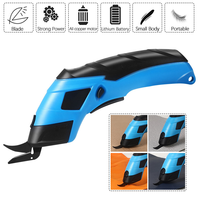 

Electric Scissors Fabric Cutting Machine USB Rechargeable Portable Cardboard Leather Tailor Scissors with Tungsten Steel Blades