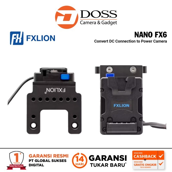 FXLion Nano FX6 V-Mount Convert DC Connection to Power Camera