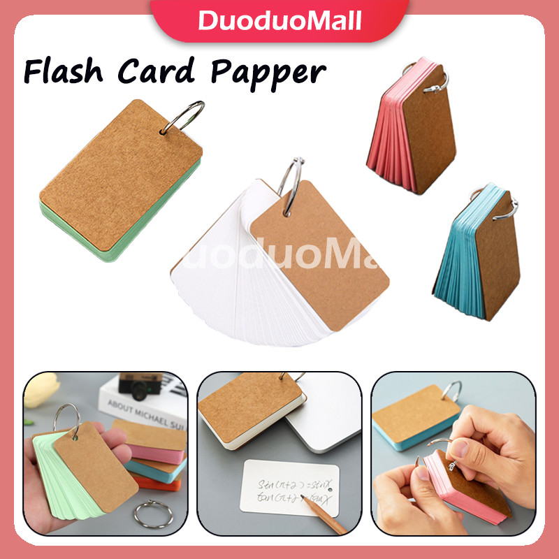 

(50 Lembar) Flash Card Papper/Card Polos Memo/Memo Ring