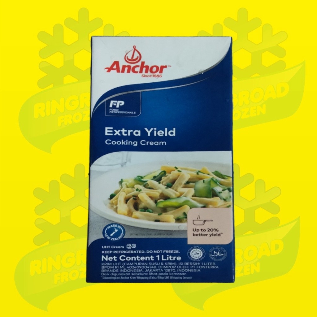 

ANCHOR EXTRA YIELD COOKING CREAM 1 LITER - KRIM UHT DICAMPUR SUSU