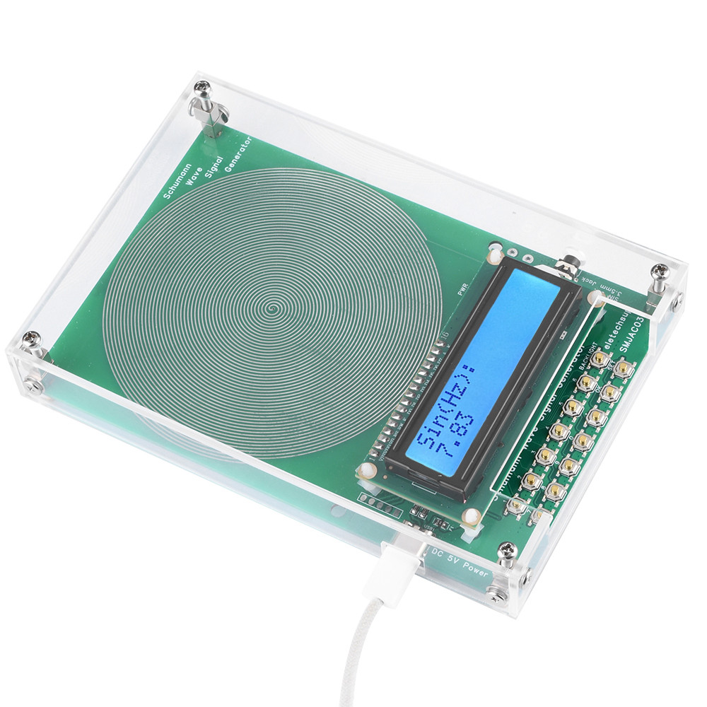 DC 4-15V 7.83Hz Schumann Wave Generator 0.01Hz~100000Hz Pure Sine FM Signal Generator Audio Resonato