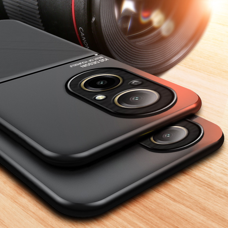 Casing HP Slim Lightweight Leather Criss-cross non-slip Car Magnetic Shockproof Case for Realme C67 
