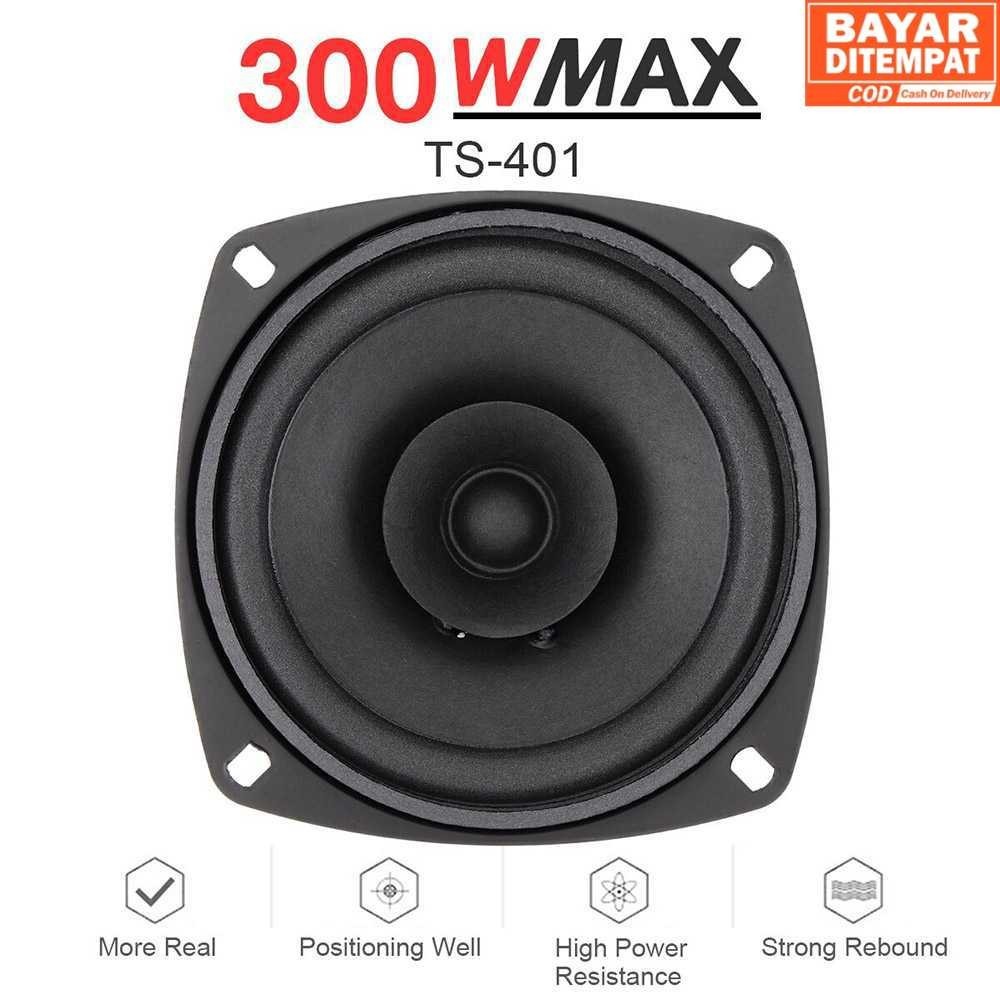 ( COD HNstore20 ) Pcinener Speaker Subwoofer Mobil HiFi 4 Inch 300W 1 PCS - TS-401