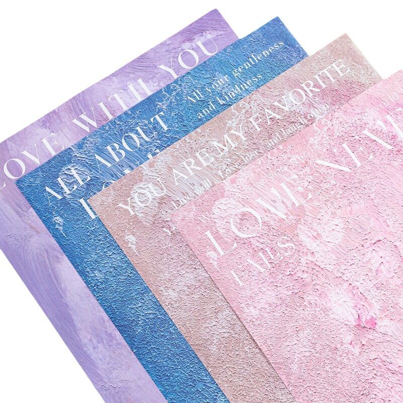 

Kertas Buket Bunga Cellophane Flower Wrapping Paper Motif Lukisan Concrete Texture Florist Material Hand Bouquet