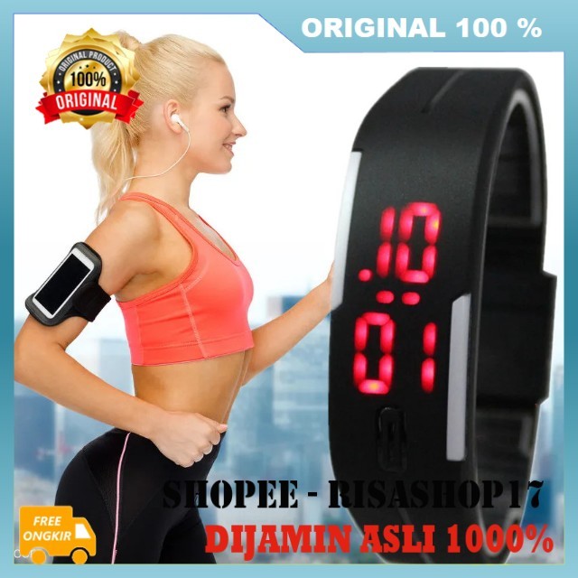 SKMEI Wristband Jam Gelang LED Jam Tangan Gelang Digital Jam LED Anti Air 100% ASLI