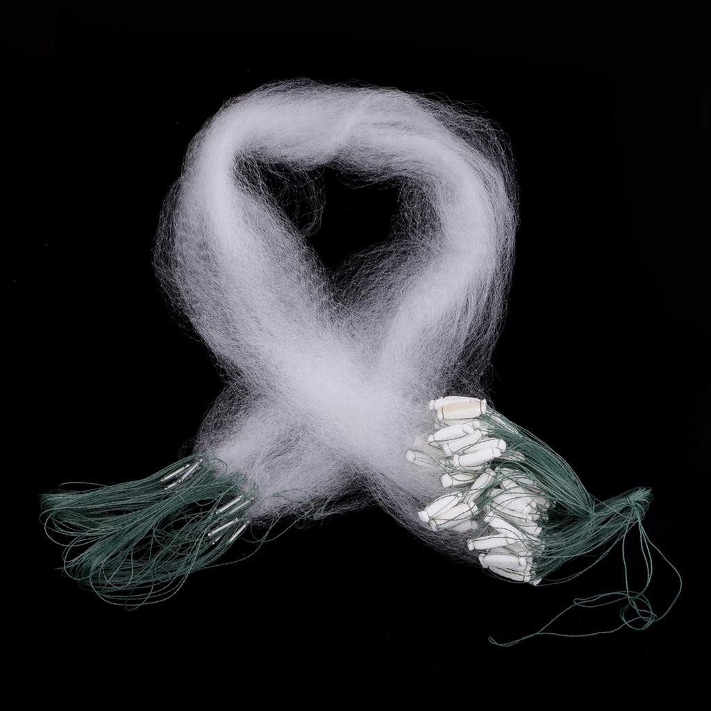 20m x 1.2m Fishing Gill Net with Float Fish Trap Monofilament 1cm x 1cm Small Mesh Hole Gill Casting