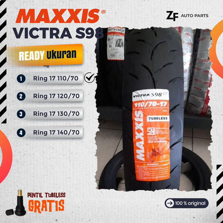 BAN MOTOR MOGE MAXXIS VICTRA RING 17 TUBLES DEPAN BELAKANG SEPASANG MOGE R15 R25 CB150R CBR150