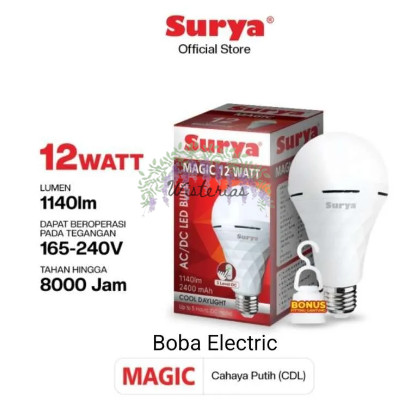 Lampu LED Emergency Surya Magic 12 Watt LED Bulb Surya Magic
