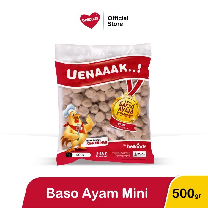 

Belfoods Uenaaak Baso Ayam Mini 500 gr