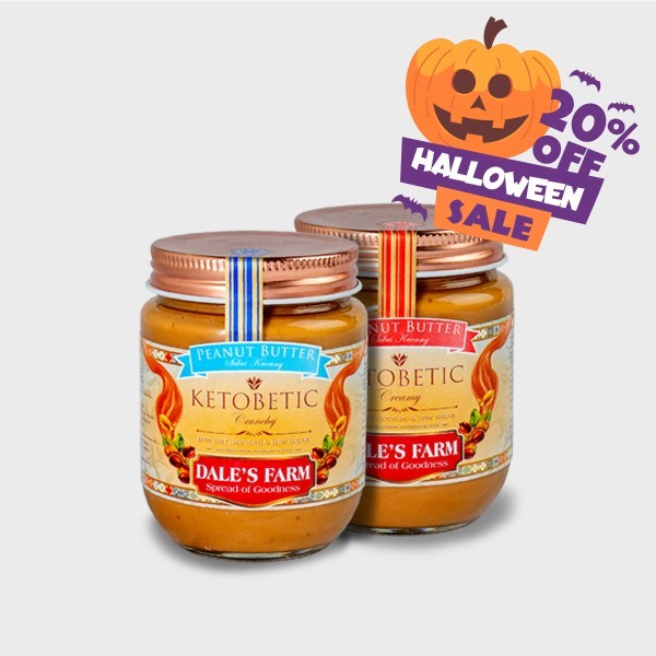 

Halloween Bundling Dale's Farm Ketobetic Creamy & Crunchy 250gr - Selai Kacang