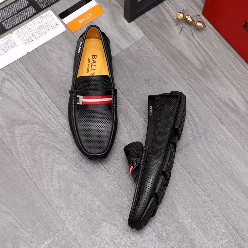 sepatu pria bally slip on cowok loafer men shoes